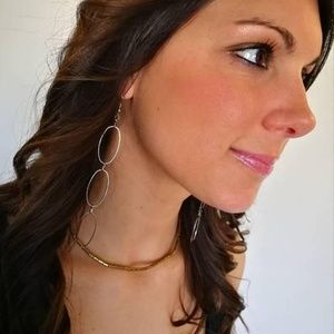 Handmade: gold hematite thin choker necklace